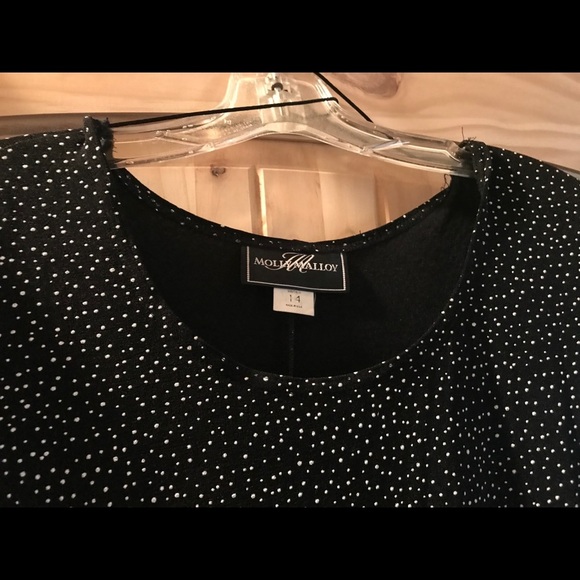 Black and White Polka Dot Dress - Stretchy - Picture 2 of 4